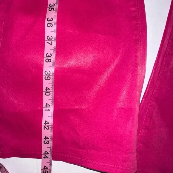 L'AGENCE Sexy Marty High Rise Flare Coated Jeans | Fuchsia Pink 24 NWOT Hot! - Picture 8 of 9